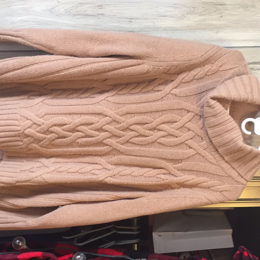 Land’s End 3x (24w-26w) Cable Knit Tan Sweater